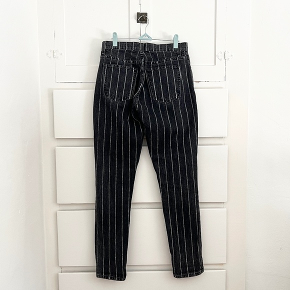 Reformation Striped Mid Rise Skinny Jeans in Sulu Wash Size 27 - Picture 4 of 6